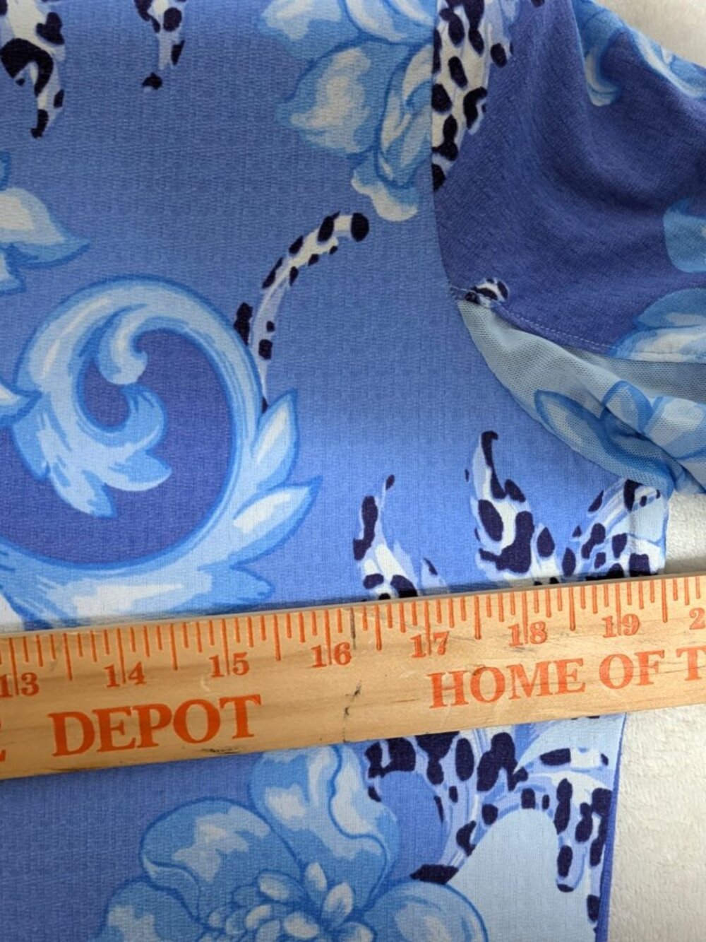 Gottex Venetian Scroll Blue & White 1/4 Zip Tennis, Pickleball, Golf Womens Top - Picture 5 of 10